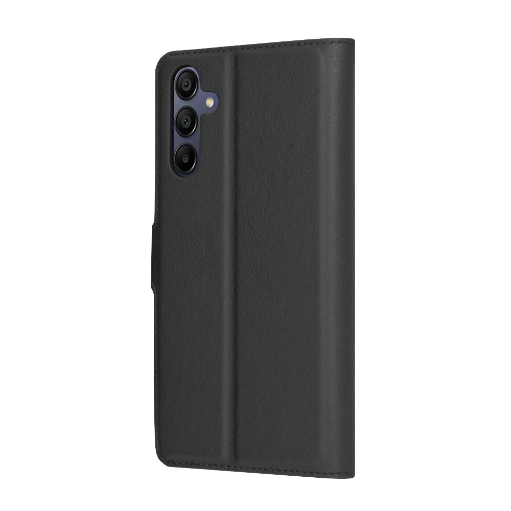 Tok Samsung Galaxy A15 5G A156 / A15 A155 készülékhez, Techsuit, bőr folio, fekete