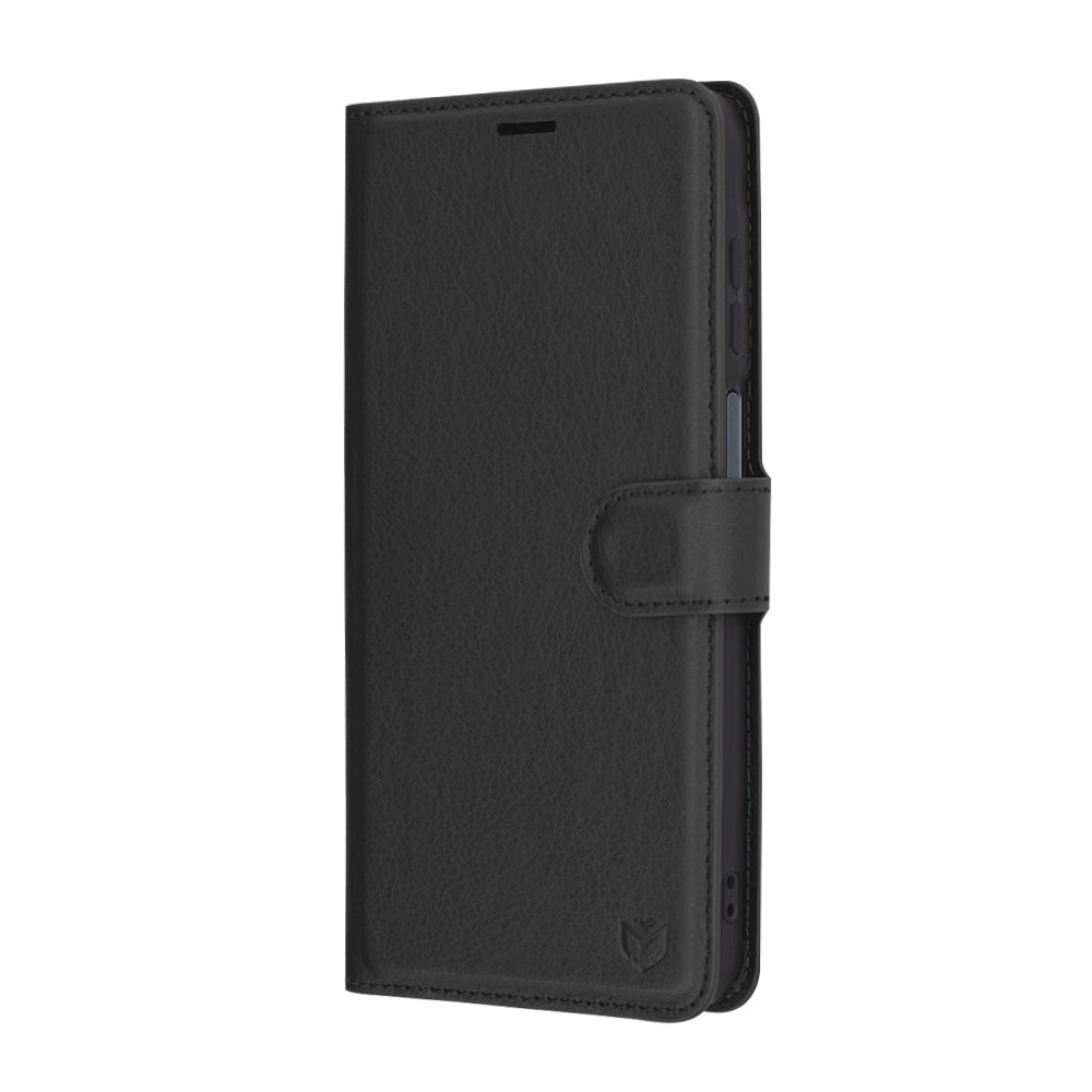 Tok Samsung Galaxy A16 5G A166 / A16 4G A165 készülékhez, Techsuit, bőr folio, fekete
