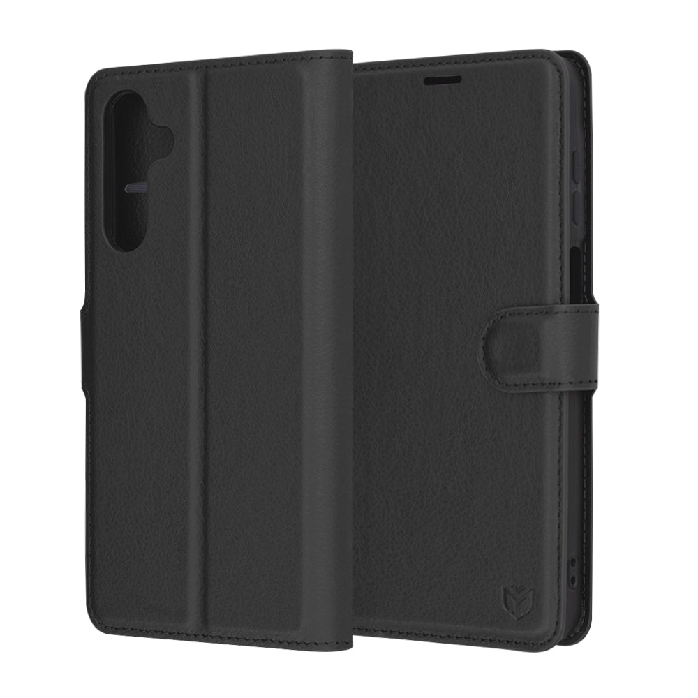 Tok Samsung Galaxy A16 5G A166 / A16 4G A165 készülékhez, Techsuit, bőr folio, fekete