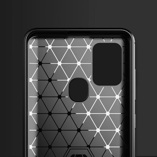 Tok Samsung Galaxy A21s A217-hez, Techsuit, Karbon, Fekete