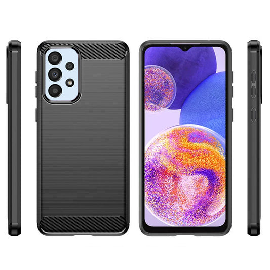 Tok Samsung Galaxy A23 5G A236 / A23 A235, Techsuit, Karbon, Fekete