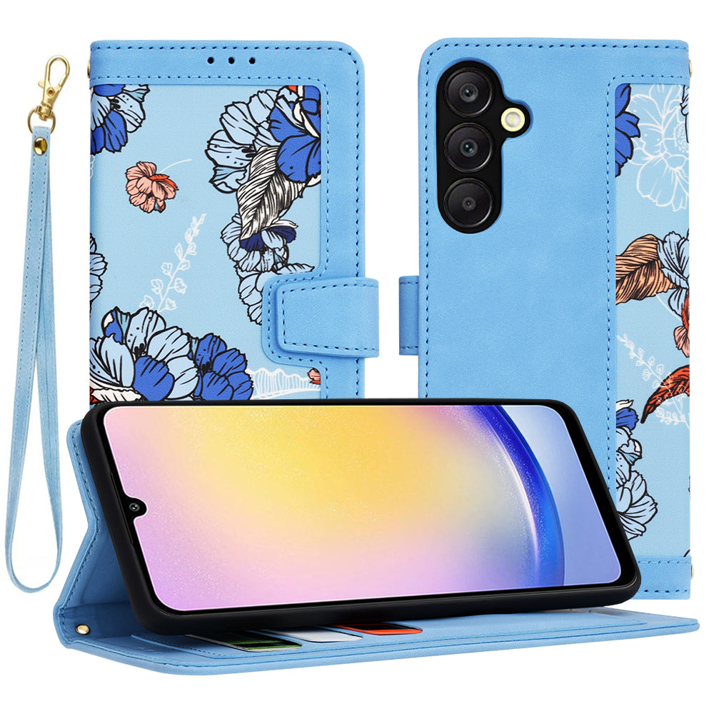 Tok Samsung Galaxy A25 A256-hoz, Techsuit, FlipCraft, Kék