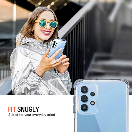 Tok Samsung Galaxy A32 A325-hez, Techsuit, Ütésálló Átlátszó, Átlátszó