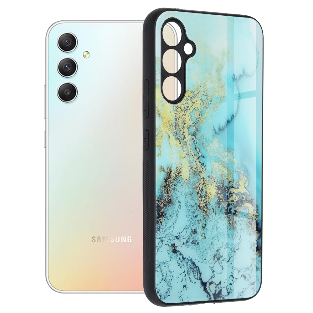 Tok Samsung Galaxy A34 A346-hoz, Techsuit, Glaze, Kék