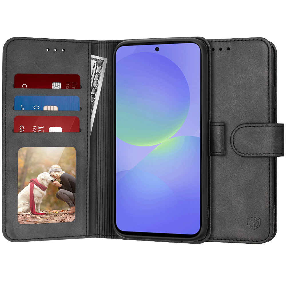 Tok Samsung Galaxy A36 A366-hez, Techsuit, Diary Book, Fekete