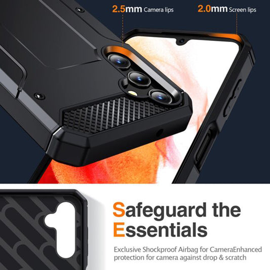 Tok Samsung Galaxy A36 A366-hez, Techsuit, Hybrid Armor, Fekete