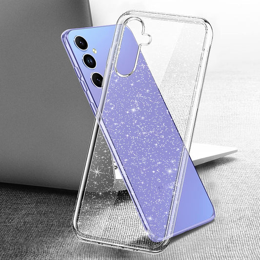 Tok Samsung Galaxy A54 A546-hoz, Techsuit, SparkleSkin, Átlátszó