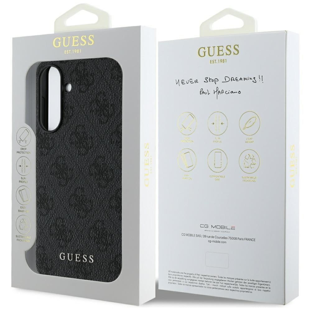 Tok Samsung Galaxy A56 A566-hoz, Guess, 4G Charm, Fekete