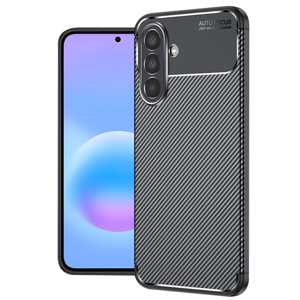 Case for Samsung Galaxy A57 5G, Techsuit, CarbonFiber, Black