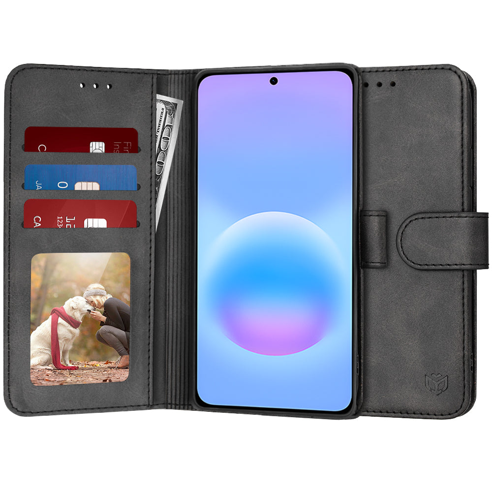 Tok Samsung Galaxy A57 5G-hez, Techsuit, Diary Book, Fekete