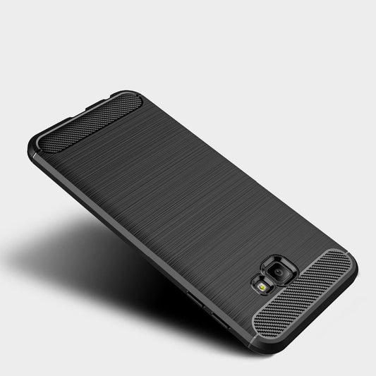 Tok Samsung Galaxy J4 Plus (2018) J415-hez, Techsuit, karbon, fekete