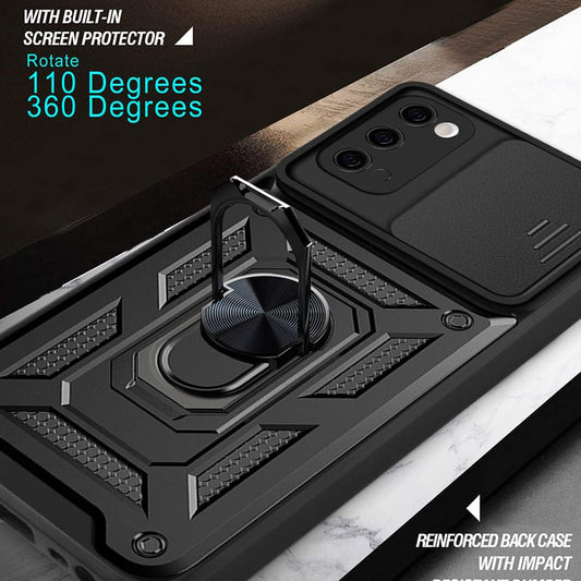Tok Samsung Galaxy S20 5G G981 / S20 G980, Techsuit, CamShield, Fekete