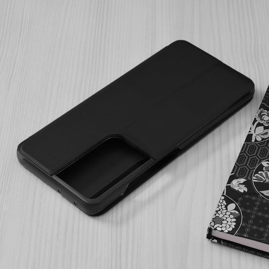 Tok Samsung Galaxy S21 Ultra 5G G998-hoz, Techsuit, eFold, Fekete