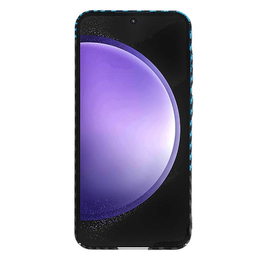 Tok Samsung Galaxy S23 FE S711-hez, Techsuit, Carbonite FiberShell, Fekete Kék