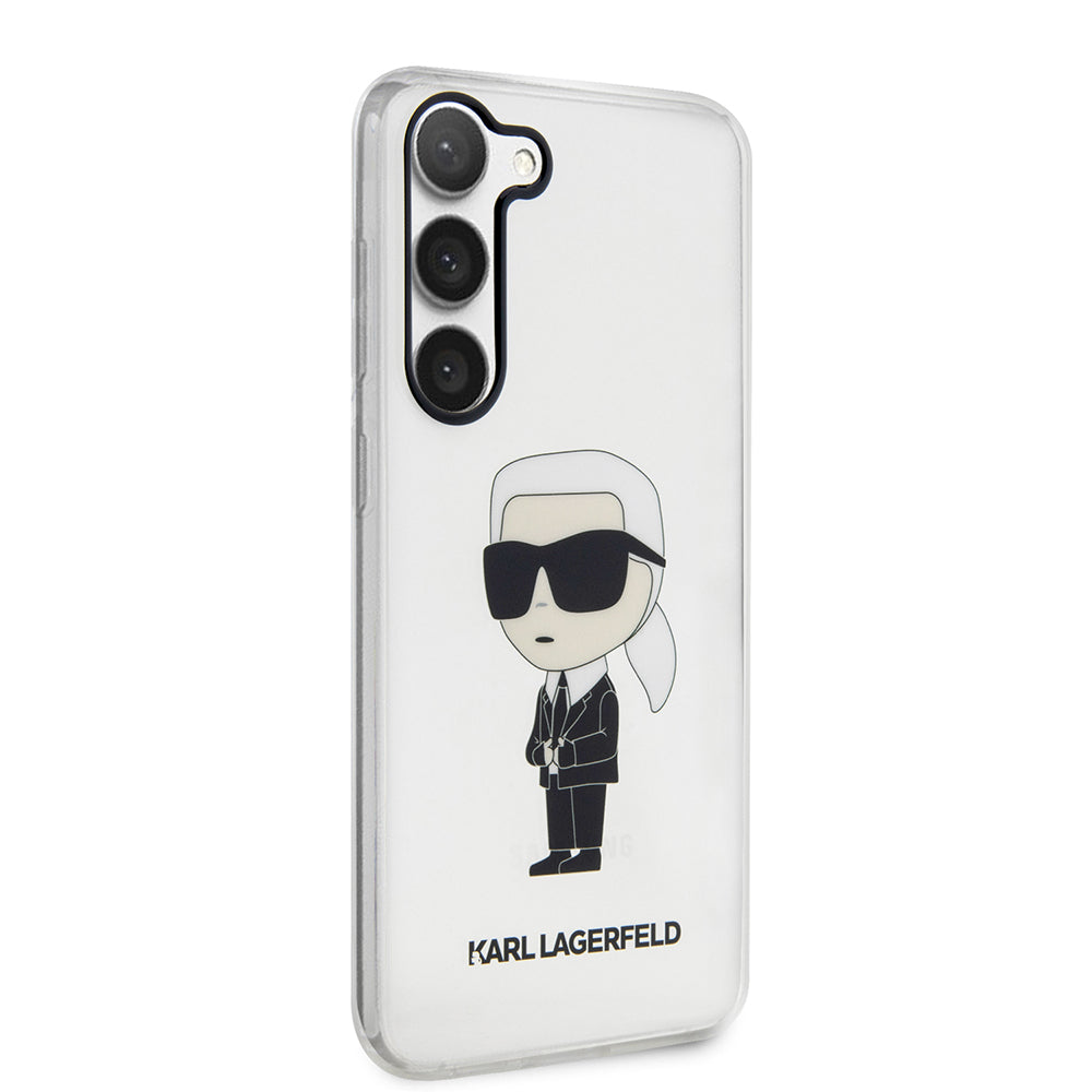 Tok Samsung Galaxy S23+ S916-hoz, Karl Lagerfeld, Ikonik Karl, Átlátszó