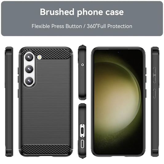 Tok Samsung Galaxy S23+ S916-hez, Techsuit, Karbon, Fekete