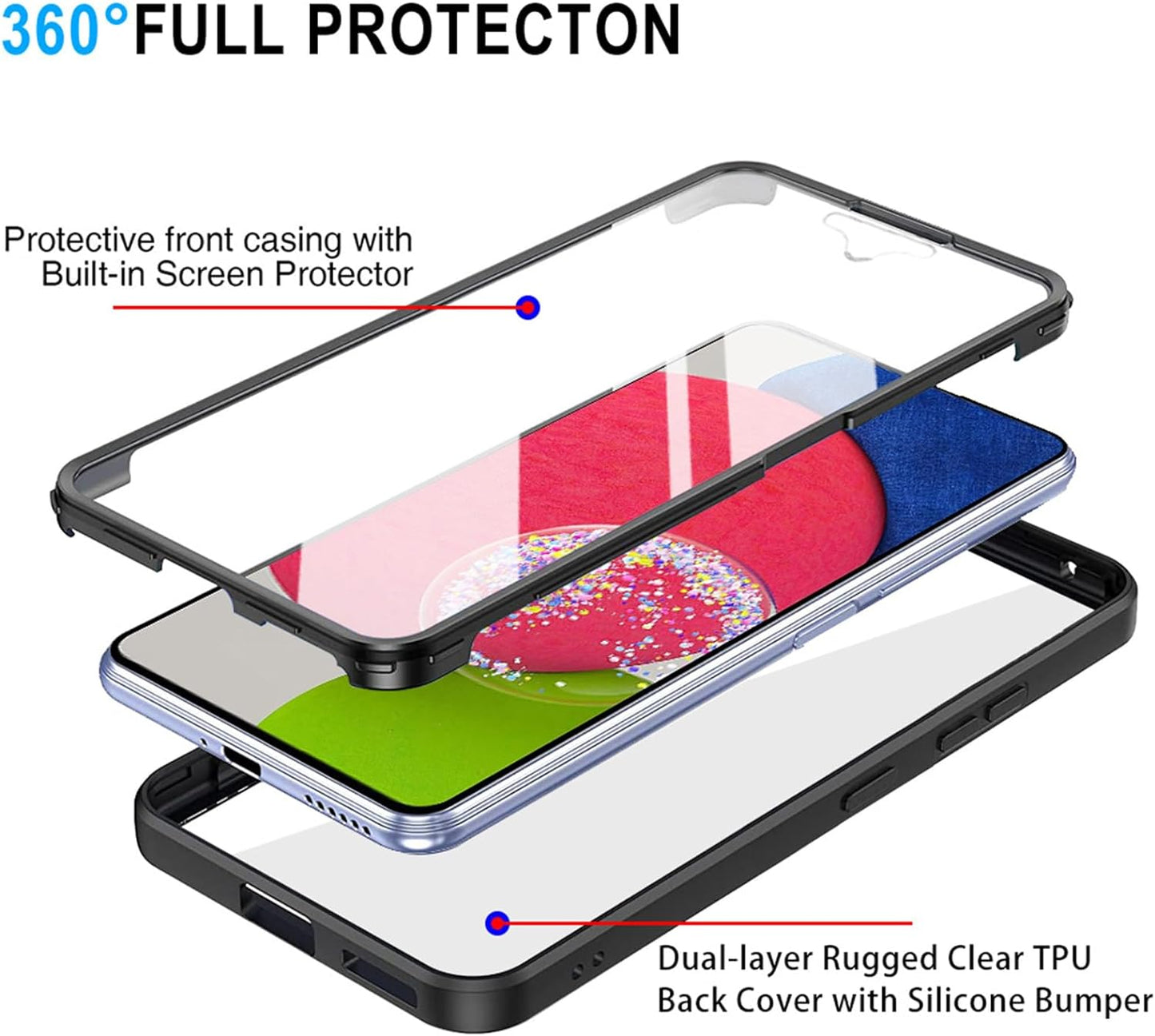 Tok Samsung Galaxy S23+ S916-hoz, Techsuit, ColorVerse 360, Fekete