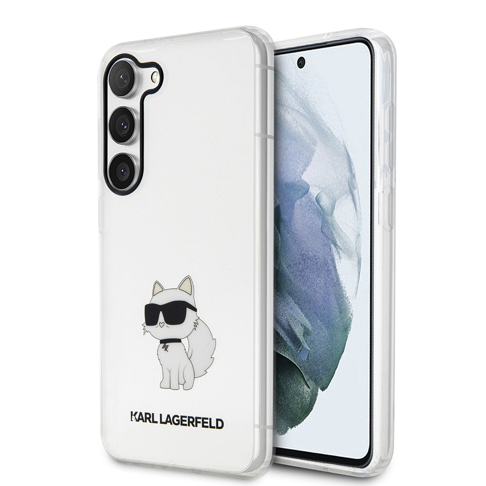 Tok Samsung Galaxy S23 S911-hez, Karl Lagerfeld, Ikonik Choupette, Átlátszó