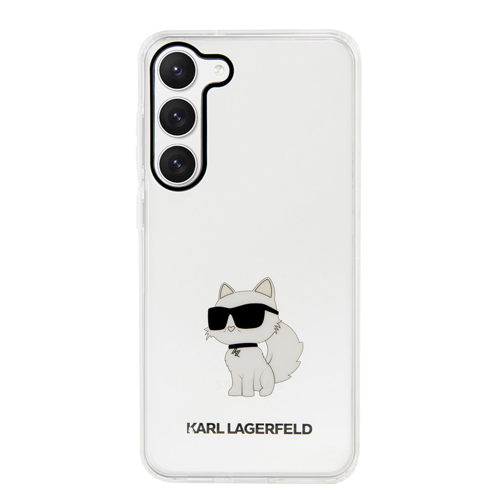 Tok Samsung Galaxy S23 S911-hez, Karl Lagerfeld, Ikonik Choupette, Átlátszó