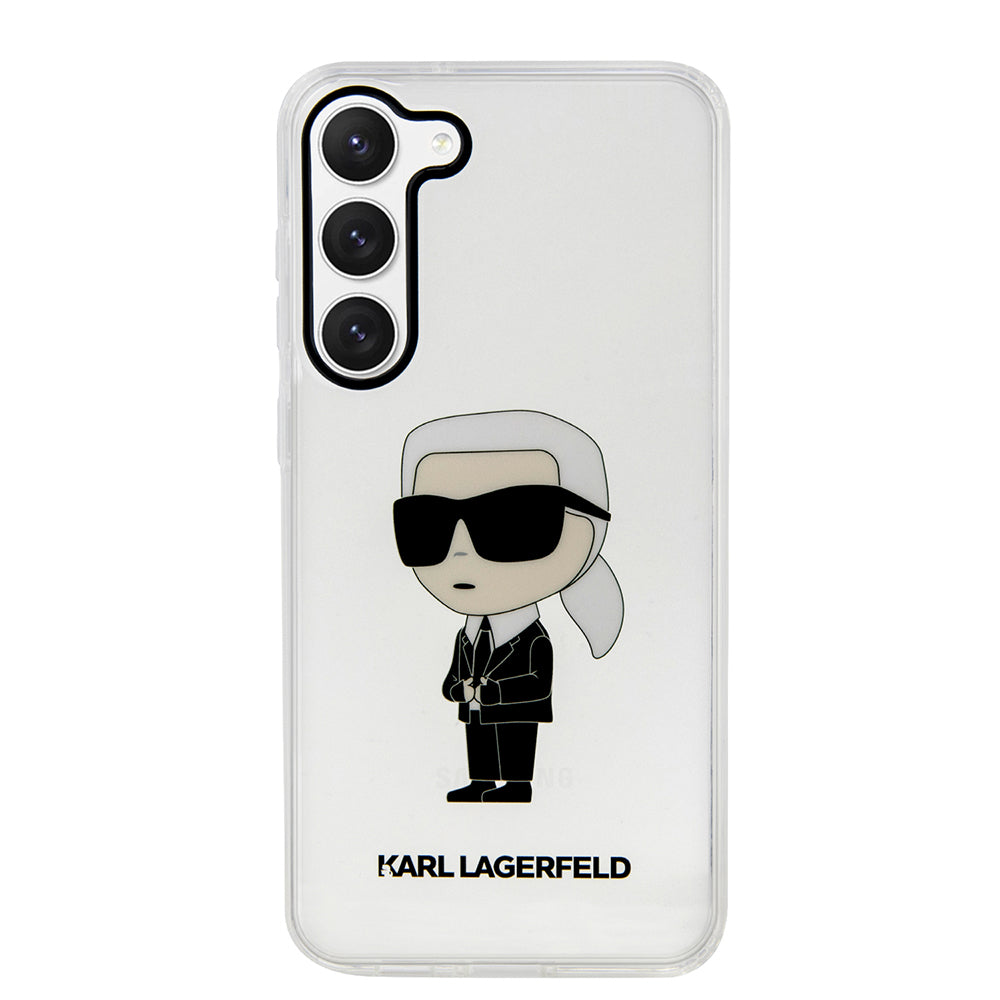 Tok Samsung Galaxy S23 S911-hez, Karl Lagerfeld, Ikonik Karl, Átlátszó