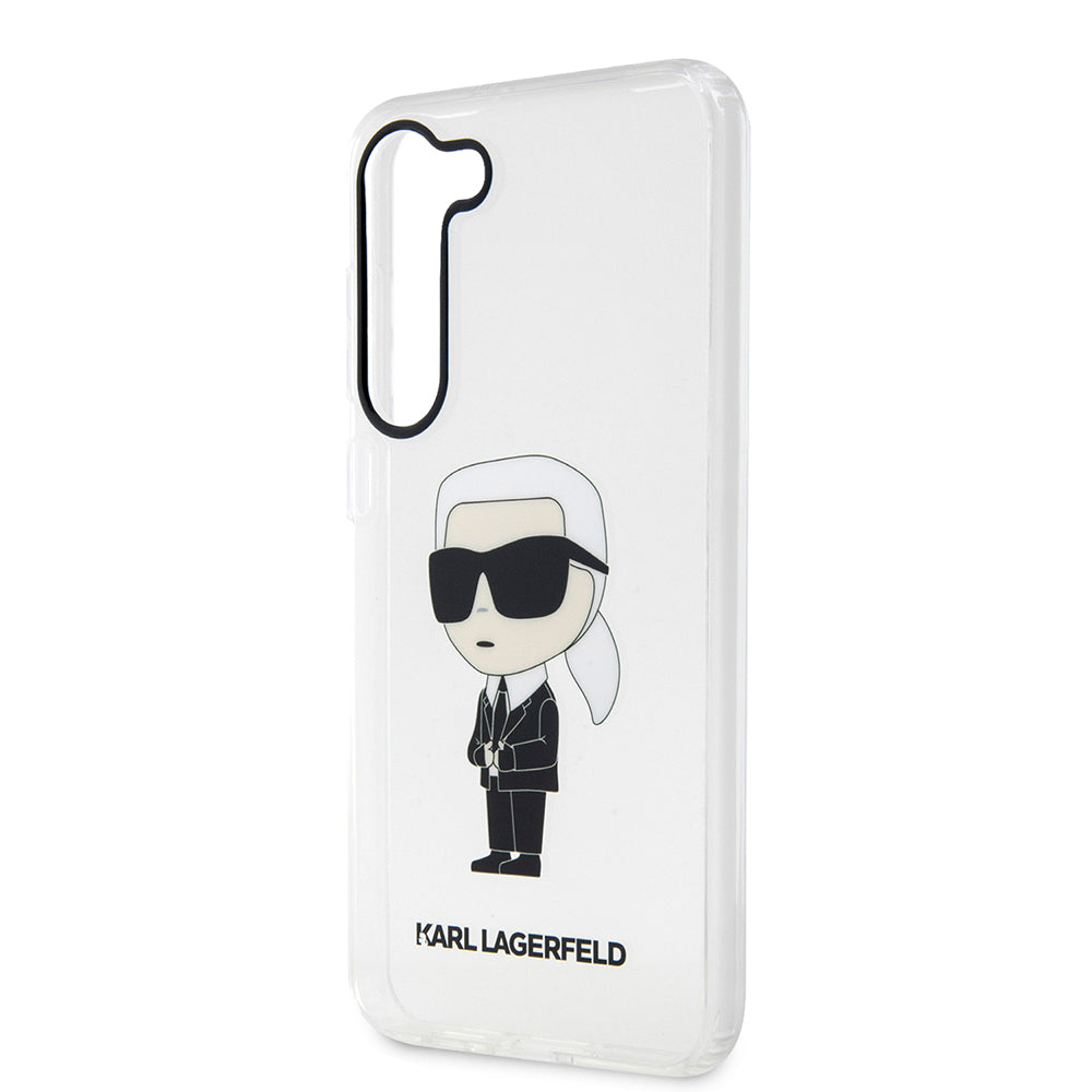 Tok Samsung Galaxy S23 S911-hez, Karl Lagerfeld, Ikonik Karl, Átlátszó