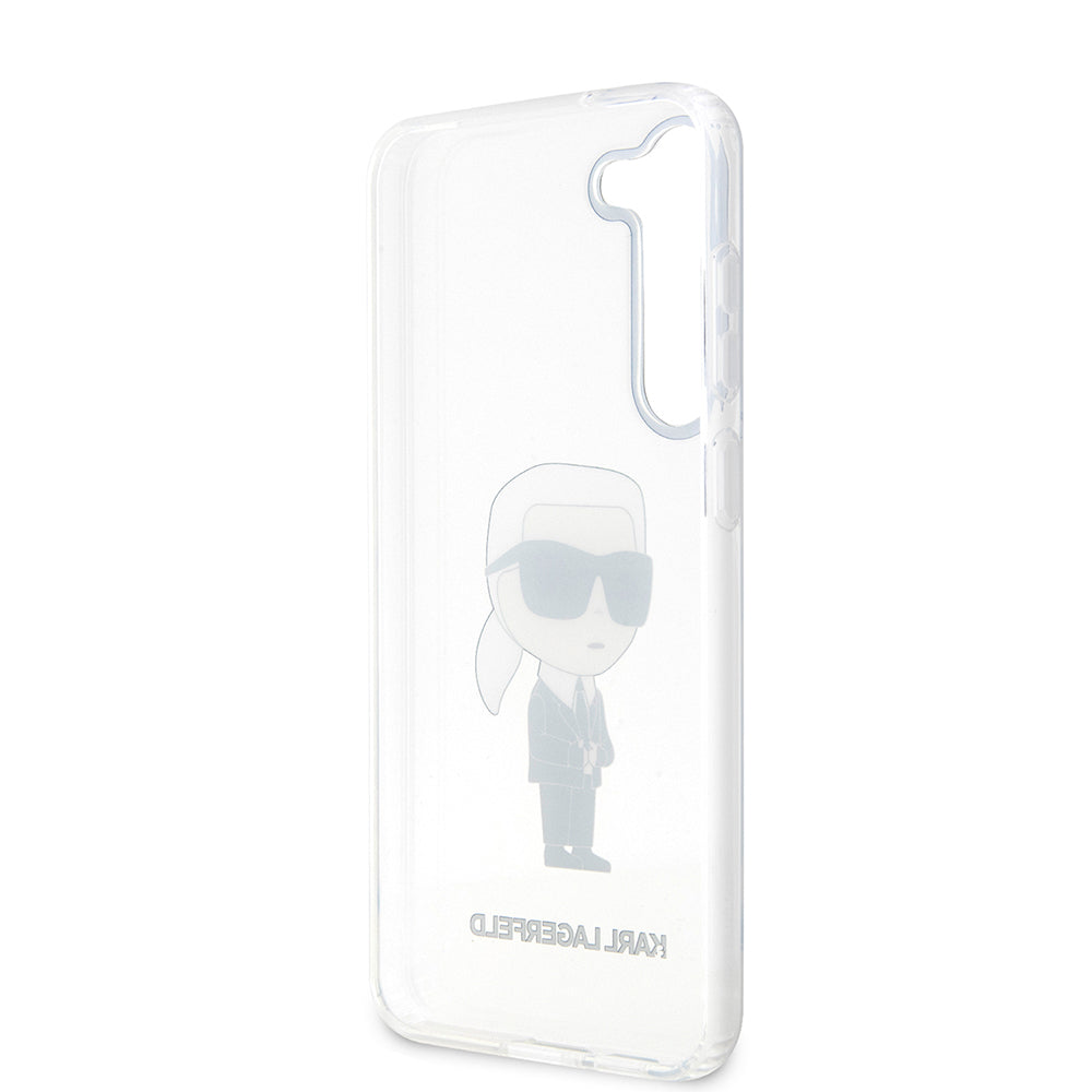 Tok Samsung Galaxy S23 S911-hez, Karl Lagerfeld, Ikonik Karl, Átlátszó