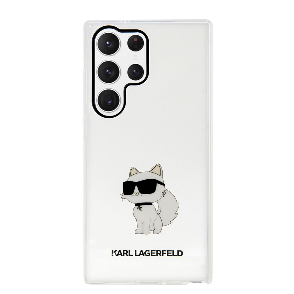 Tok Samsung Galaxy S23 Ultra S918-hoz, Karl Lagerfeld, Ikonik Choupette, Átlátszó