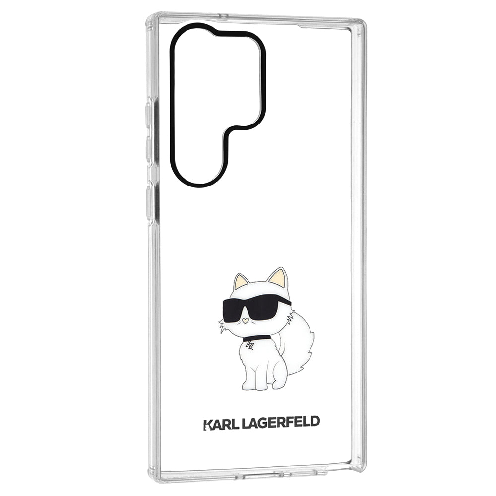 Tok Samsung Galaxy S23 Ultra S918-hoz, Karl Lagerfeld, Ikonik Choupette, Átlátszó
