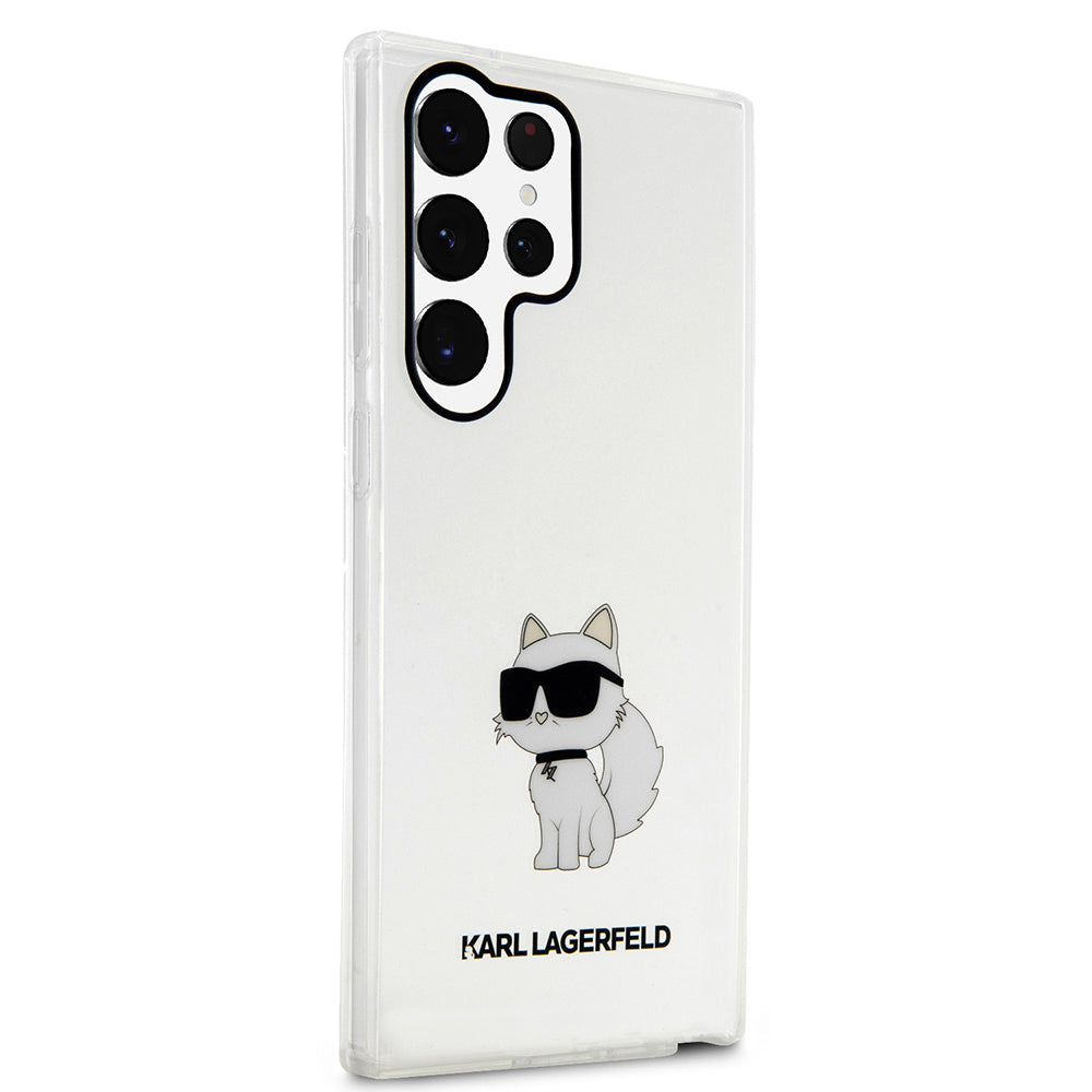 Tok Samsung Galaxy S23 Ultra S918-hoz, Karl Lagerfeld, Ikonik Choupette, Átlátszó