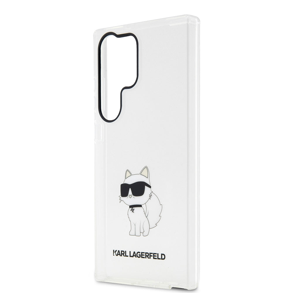 Tok Samsung Galaxy S23 Ultra S918-hoz, Karl Lagerfeld, Ikonik Choupette, Átlátszó