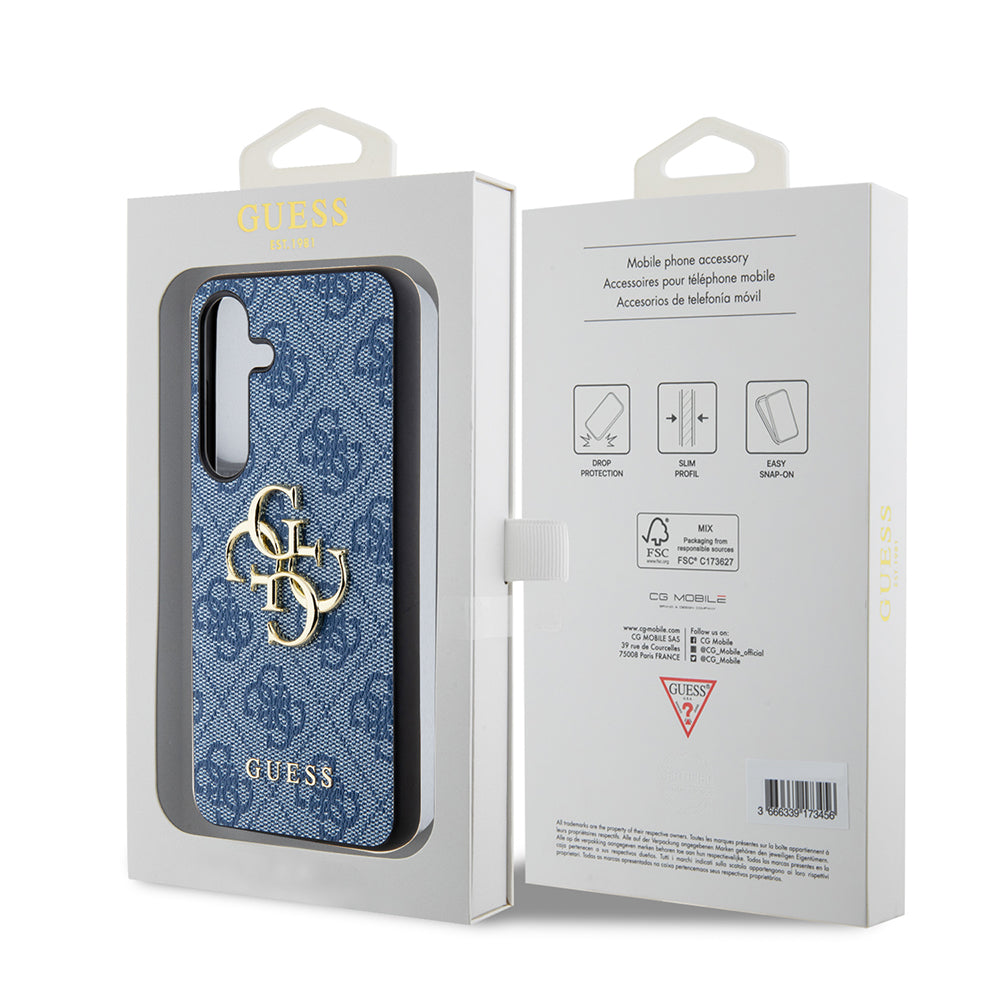 Case for Samsung Galaxy S24+ S926, Guess, 4G Big Logo, Blue