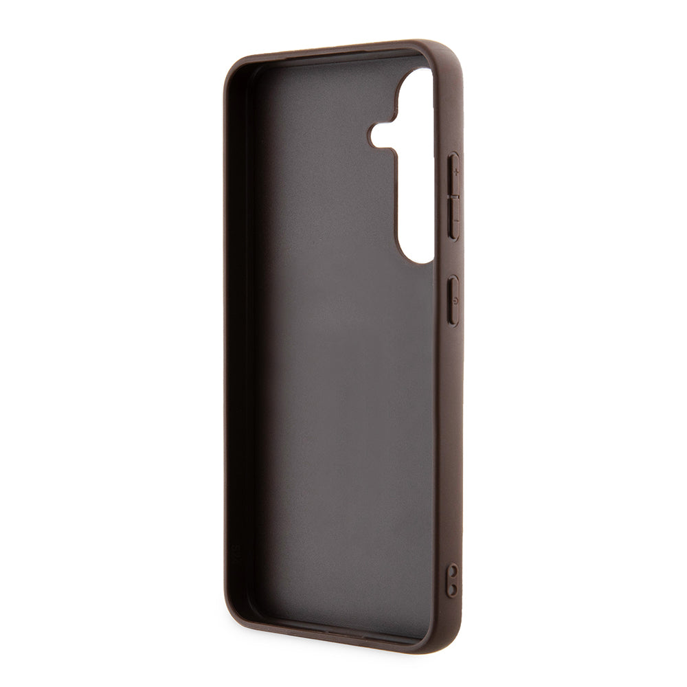 Tok Samsung Galaxy S24+ S926-hoz, Guess, 4G Metal Gold Logo, Barna
