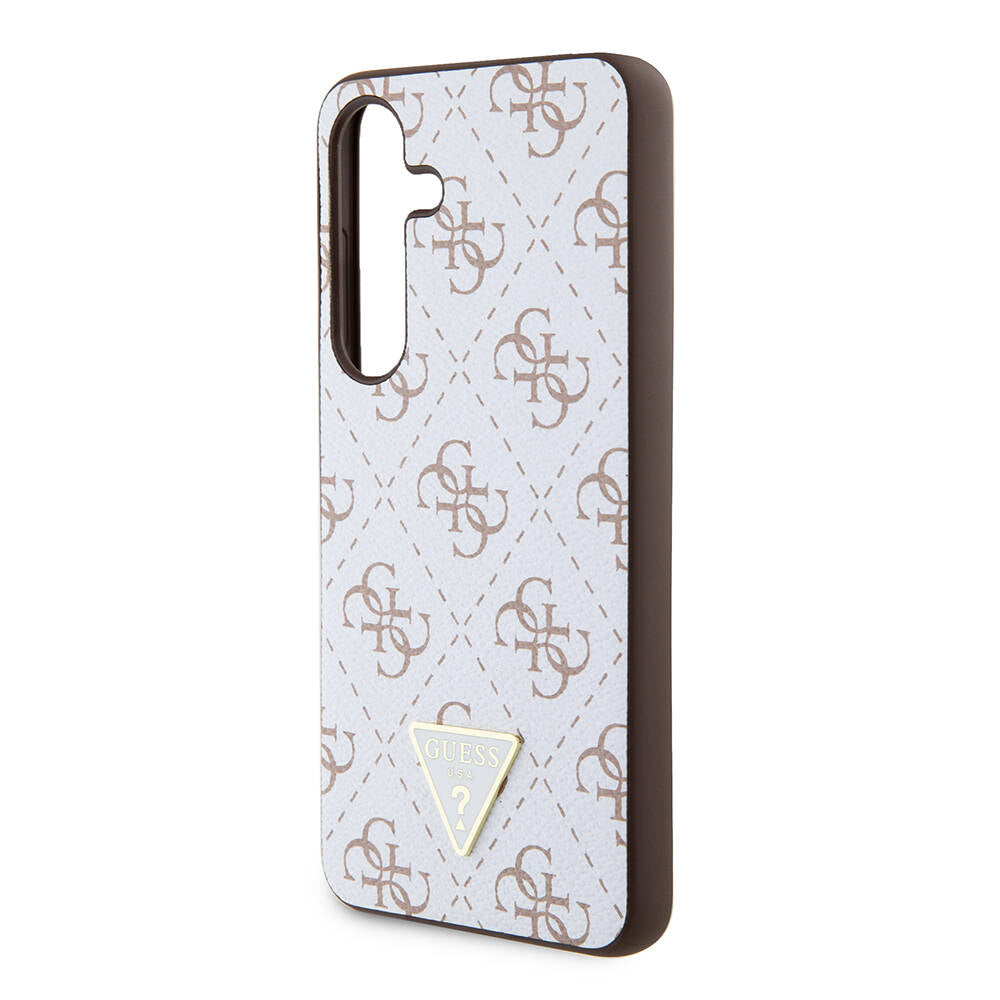 Tok Samsung Galaxy S24+ S926-hoz, Guess, 4G Triangle Logo, Fehér