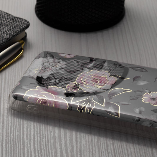 Tok Samsung Galaxy S24+ S926-hoz, Techsuit, Márvány, Szürke