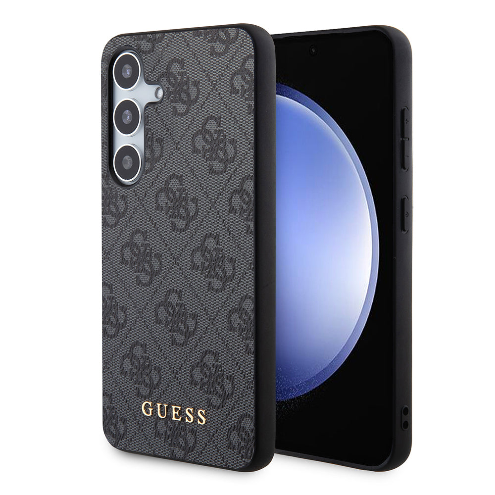 Tok Samsung Galaxy S24 S921-hez, Guess, 4G Metal Gold Logo, Fekete