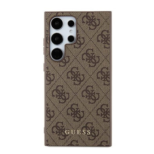 Tok Samsung Galaxy S24 Ultra S928-hoz, Guess, 4G Metal Gold Logo, Barna