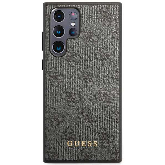 Tok Samsung Galaxy S24 Ultra S928-hoz, Guess, 4G Metal Gold Logo, Fekete