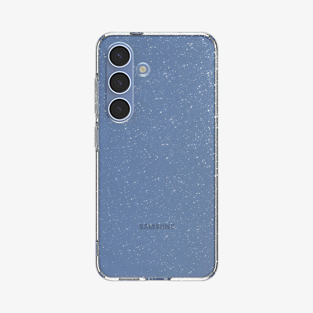 Tok Samsung Galaxy S25+ S936-hoz, Spigen, Liquid Crystal Glitter, Átlátszó