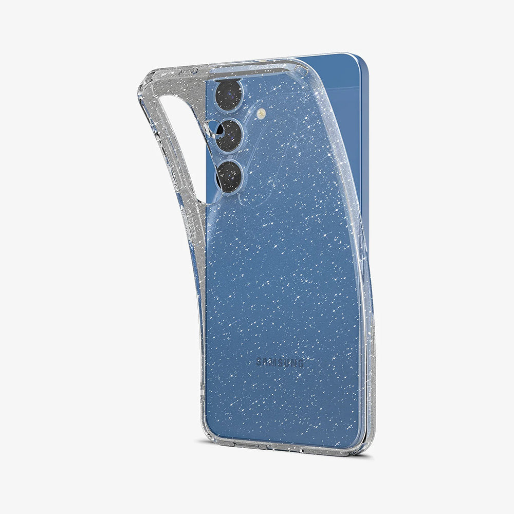 Tok Samsung Galaxy S25+ S936-hoz, Spigen, Liquid Crystal Glitter, Átlátszó