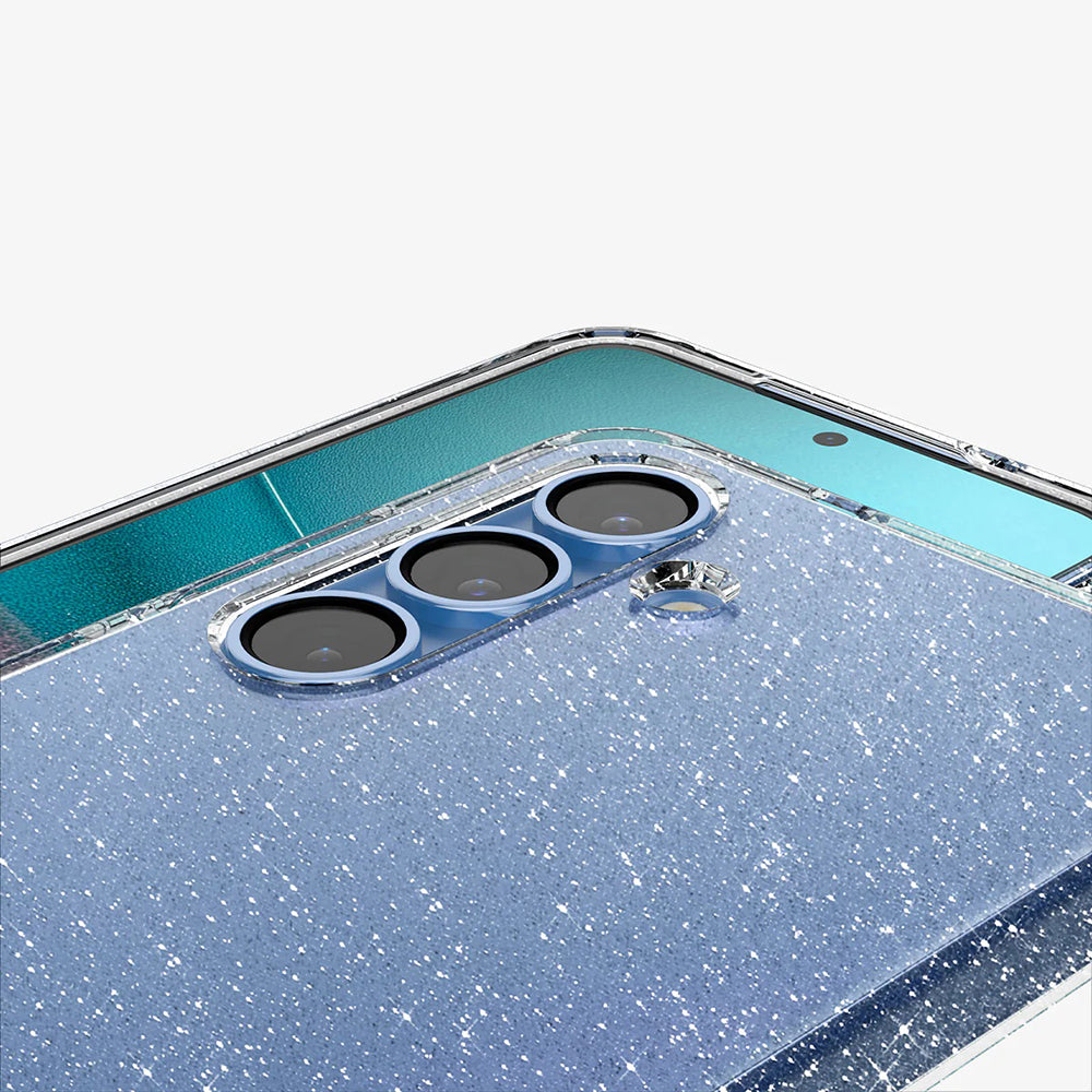 Tok Samsung Galaxy S25+ S936-hoz, Spigen, Liquid Crystal Glitter, Átlátszó