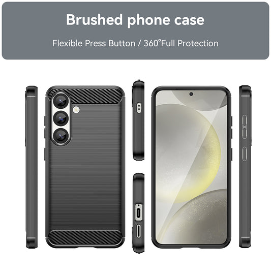 Tok Samsung Galaxy S25+ S936-hoz, Techsuit, Karbon, Fekete