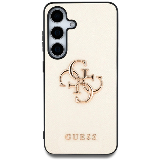 Tok Samsung Galaxy S25 S931-hez, Guess, 4G Grained Big and Classic Logo, Bézs