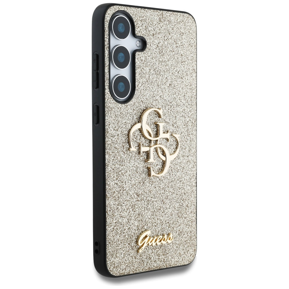 Tok Samsung Galaxy S25 S931-hez, Guess, Glitter Big 4G Script, Arany