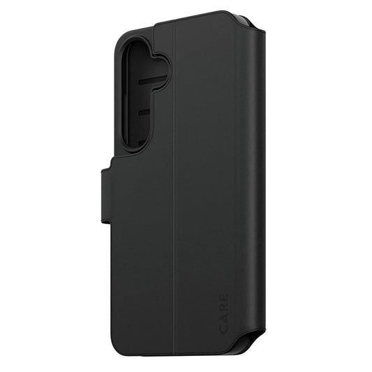 Tok Samsung Galaxy S25 S931-hez, PanzerGlass, Care Feature Kickstand Wallet, Fekete