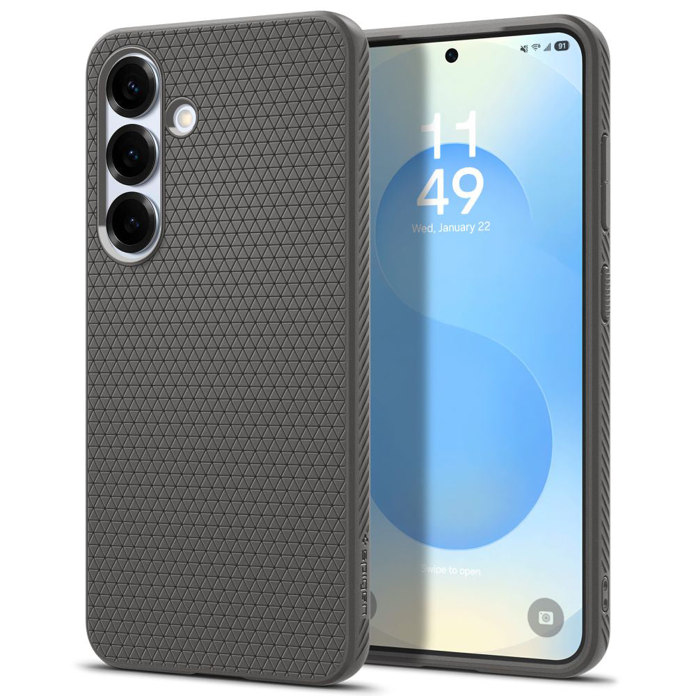 Tok Samsung Galaxy S25 S931-hez, Spigen, Liquid Air, Szürke