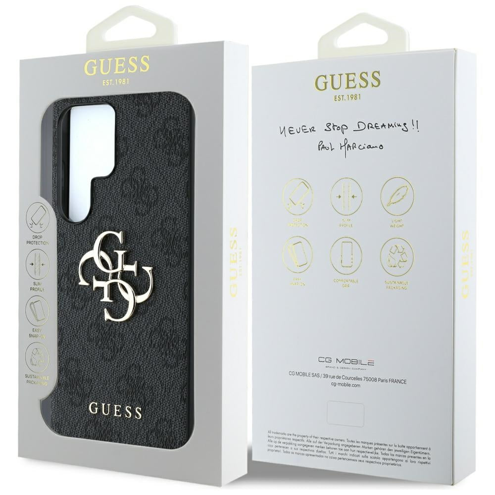 Case for Samsung Galaxy S25 Ultra S938, Guess, 4G Big Logo, Black