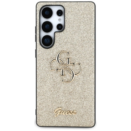 Tok Samsung Galaxy S25 Ultra S938-hoz, Guess, Glitter Big 4G Script, Arany