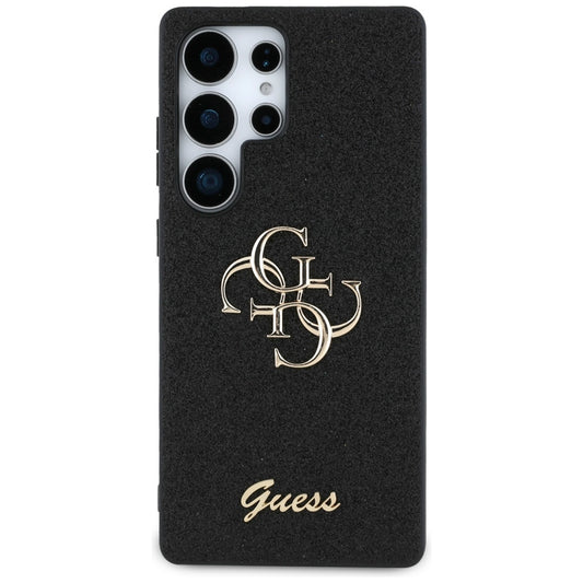Tok Samsung Galaxy S25 Ultra S938-hoz, Guess, Glitter Big 4G Script, Fekete