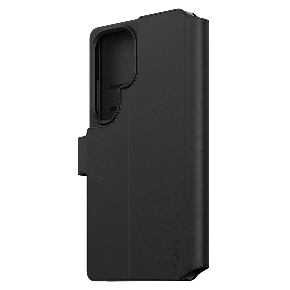 Tok Samsung Galaxy S25 Ultra S938-hoz, PanzerGlass, Care Feature Kickstand Wallet, Fekete