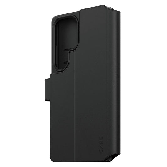 Tok Samsung Galaxy S25 Ultra S938-hoz, PanzerGlass, Care Feature Kickstand Wallet, Fekete